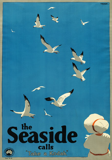 The Seaside Calls, Melbourne, Australia. Vintage Travel Poster b